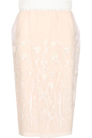PAROSH Embroidered Longuette Skirt