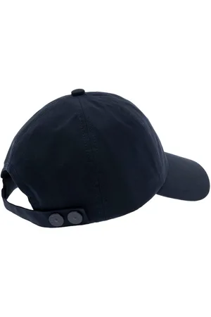 Stone Island Blue Baseball Cap With Tone-on-tone Compass Logo On The Front In Cotton Man