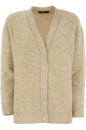 Fabiana Filippi Cotton Knit Cardigan With Sequins