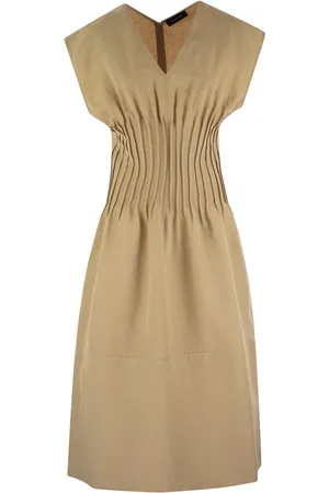 Fabiana Filippi Viscose And Linen Corset Waist Dress