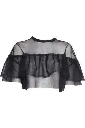 Serafini Transparent Shirt With Ruffle