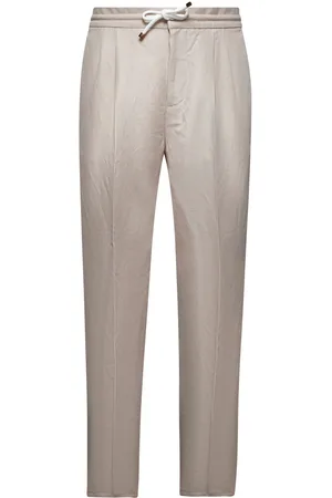Brunello Cucinelli Drawstring Tapered Leg Trousers