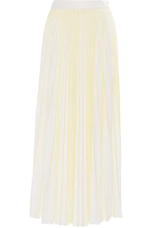 Fabiana Filippi Pleated Jersey Flared Skirt With Fading Print