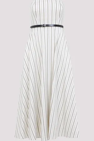 Max Mara Fervida Striped Midi Dress