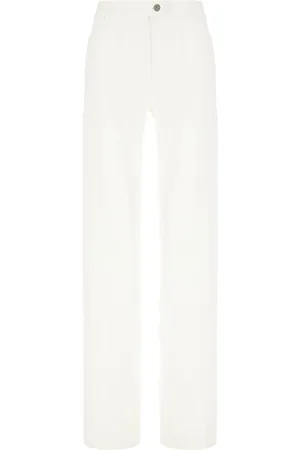 Salvatore Ferragamo Ivory Denim Jeans