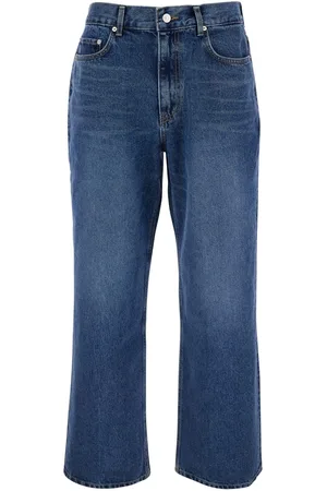 DUNST Blue Five Pocket Jeans With Logo Patch On The Back In Denim Man