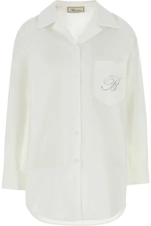 BLUMARINE White Poplin Oversize Shirt