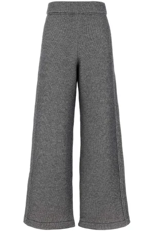 Max Mara Two-tone Cotton Blend Tay Wide-leg Pant