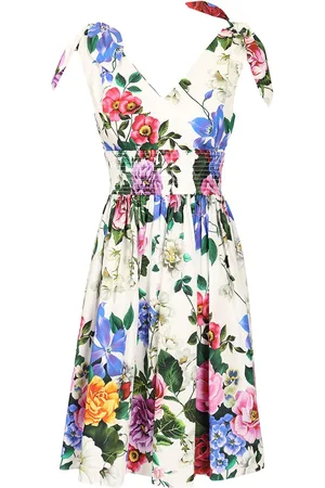 Dolce & Gabbana Floral Print Cotton Dress