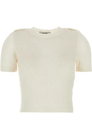 Gimaguas Ivory Nylon Blend Kiss Sweater