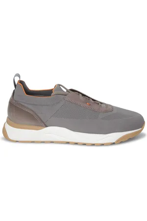 santoni Flin Knit Taupe Sneakers