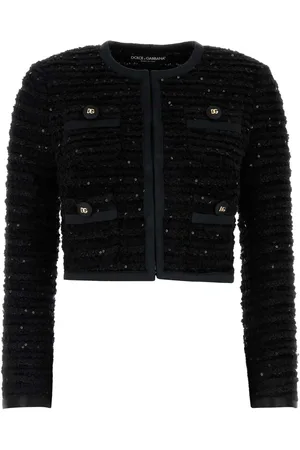 Dolce & Gabbana Black Tweed Blazer