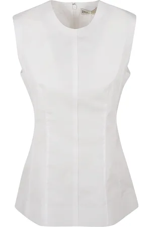 Tory Burch Sleeveless Cotton Poplin Top