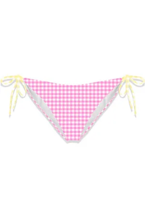 MC2 SAINT BARTH Checked Side-tied Bikini Briefs