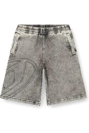 Diesel D-enny-s Track Délavé Denim Bermuda Shorts