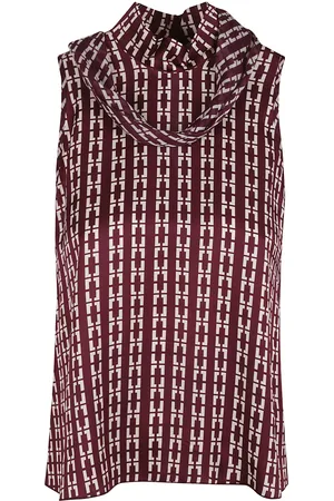 FORTE FORTE Forte_Forte chaonette Print Ecoviscose Satin Top