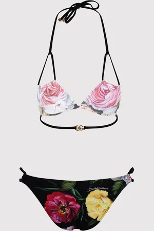 Dolce & Gabbana Print Triangle Bikini