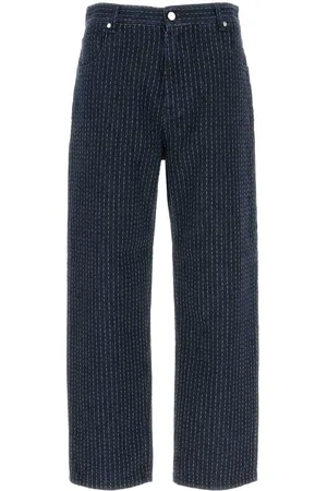 Fendi Embroidered Stretch Denim Jeans