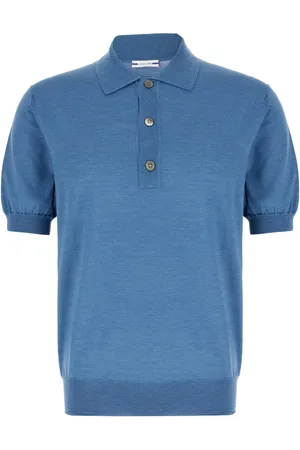 Jacob Cohen Teal Green Wool Blend Polo Shirt