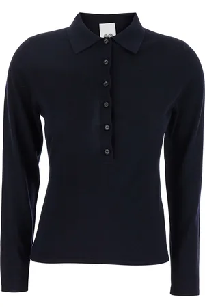Allude Polo Style Sweater With Classic Collar In Wool Woman