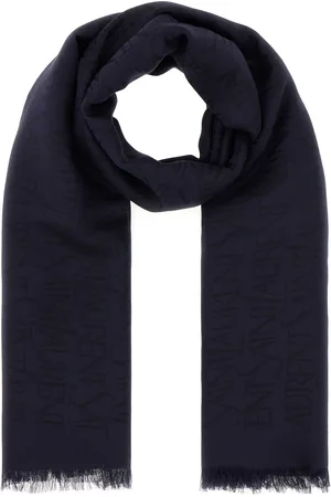 Saint Laurent Navy Blue Modal Blend Scarf