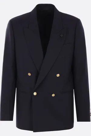 LARDINI Attitude Double-breasted Jacket In Wool