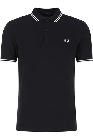 Fred Perry Stripe Detailed Logo Embroidered Polo Shirt