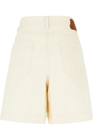 Moncler Ivory Stretch Cotton Bermuda Shorts