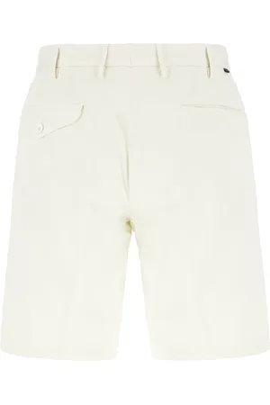 Incotex Ivory Stretch Cotton Bermuda Shorts