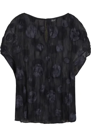 Emporio Armani Gathered Jacquard Blouse