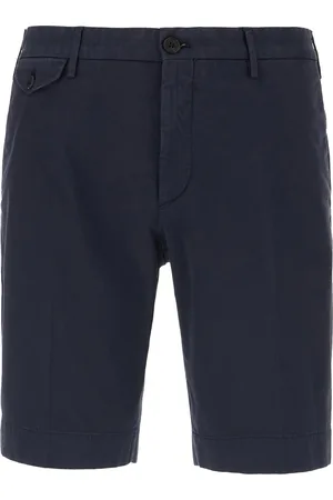 Incotex Navy Blue Cotton Bermuda Shorts