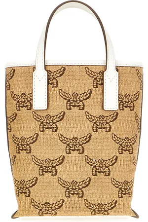 MCM Embroidered Fabric Handbag