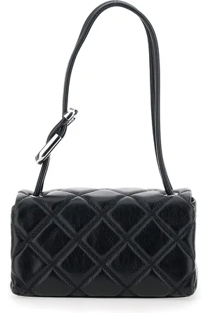 Marc Jacobs The Mini Dual Diamond-quilted Crossbody Bag With Top Handle In Leather Woman