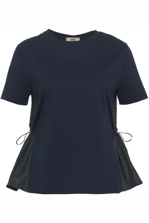 HERNO Contrast-panel Drawstring Waist T-shirt