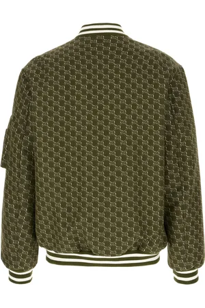 Gucci Embroidered Cotton Padded Bomber Jacket