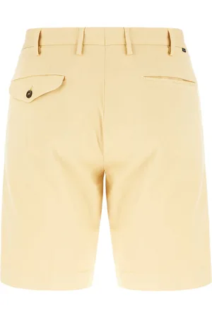 Incotex Mustard Stretch Cotton Bermuda Shorts