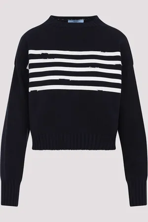 Prada Dark Blue Cotton Sweater