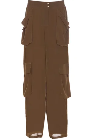 Pinko Transparent Georgette Cargo Pants