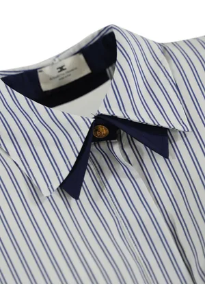 Elisabetta Franchi Striped Poplin Shirt With Knot