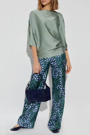 Lanvin Silk Pleated Pants