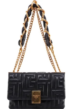 Balmain 1945 Soft Quilted Lambskin Shoulder Bag