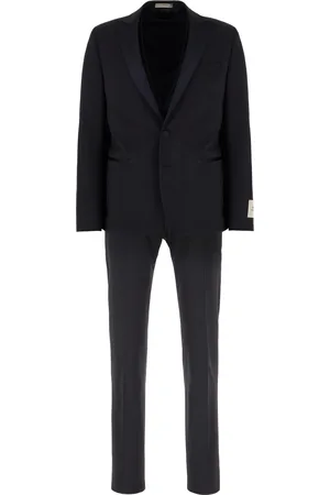 corneliani Navy Blue Stretch Wool Suit