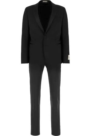 corneliani Black Stretch Wool Suit