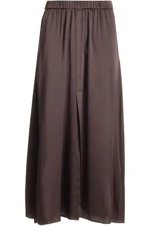 FORTE FORTE Forte_Forte Stretch Satin Midi Skirt