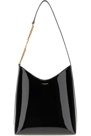 Saint Laurent Black Leather Rendez-vous Shoulder Bag
