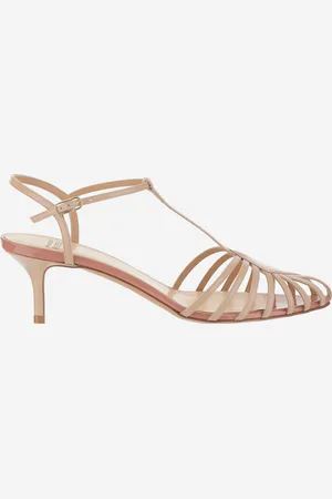 Francesco Russo Shiny Leather Cage Sandals