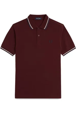Fred Perry Cotton Pique Polo Shirt With Double Stripe