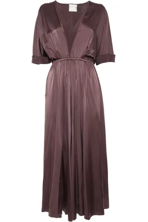 FORTE FORTE Forte_Forte Short Sleeve Silk Dress