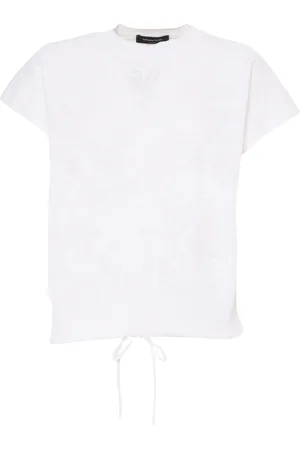 Fabiana Filippi Cotton Jacquard Crewneck Vest