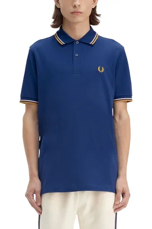 Fred Perry Cotton Pique Polo Shirt With Double Stripe